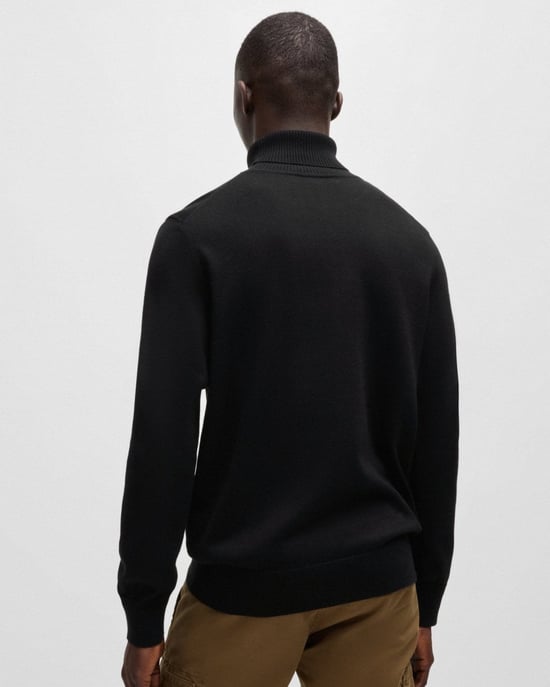 BOSS Orange Akiro Heren Funnel Neck Trui - Image 4