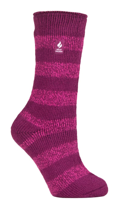 Heat Holders - Ladies Thermal Socks for Winter | Outdoor & Indoor Socks | Cuddly & Fluffy | Gifts for Women - Deep Fuchsia / Berry (Tuscuny) - Image 1