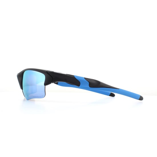 Oakley Wrap Mens Matte Black Prizm Deep H2O Polarized Sunglasses