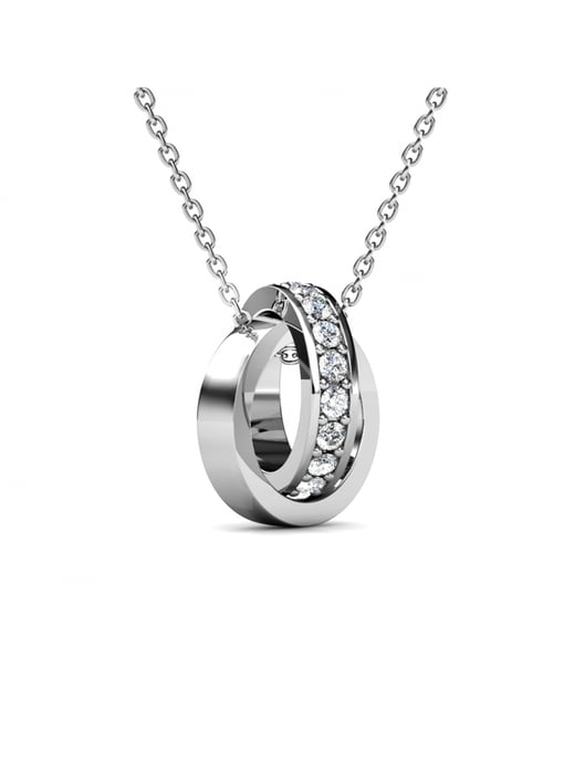 Parures Chic Circle Hoop - Argenté et Cristal - Image 4