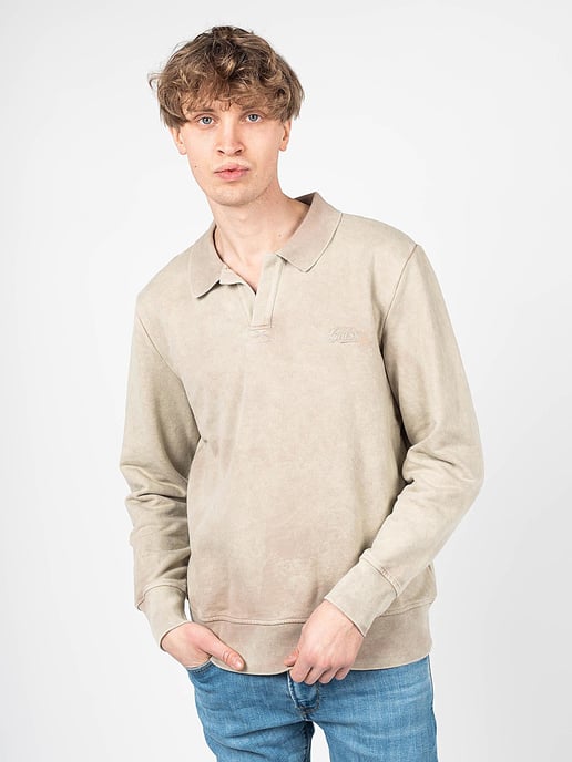 Guess Sweatshirt Polokrage Herr Beige - Image 6