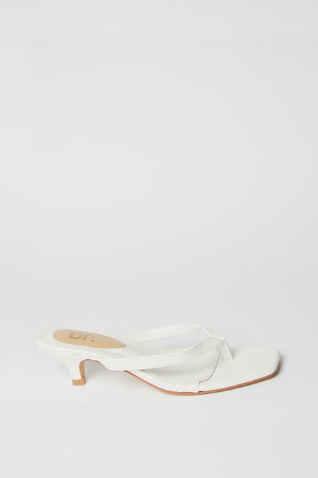 Tiana Kitten Heel Toe Thong Mule Sandals