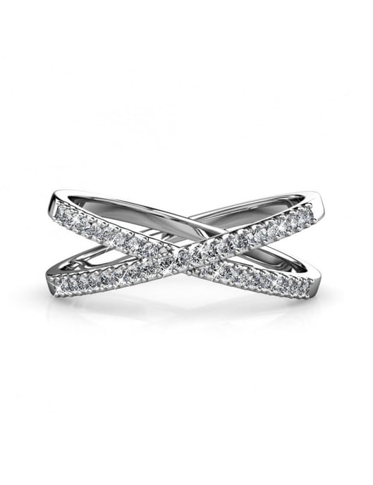 X Ring - Silver och kristall - Image 1