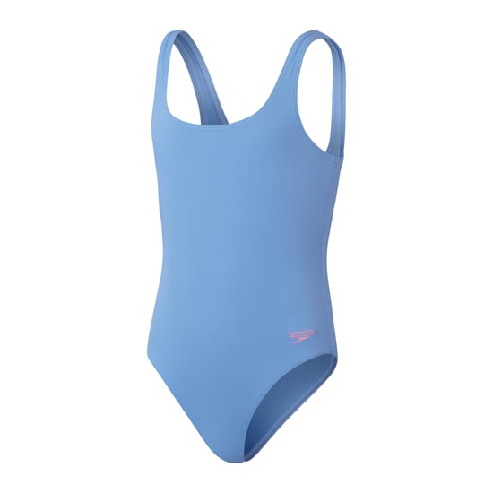 Girl's Speedo Textured Swimsuit in Blue - Image 1