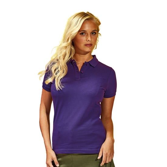 Asquith & Fox Womens/Ladies Plain Short Sleeve Polo Shirt (Purple) - Image 2