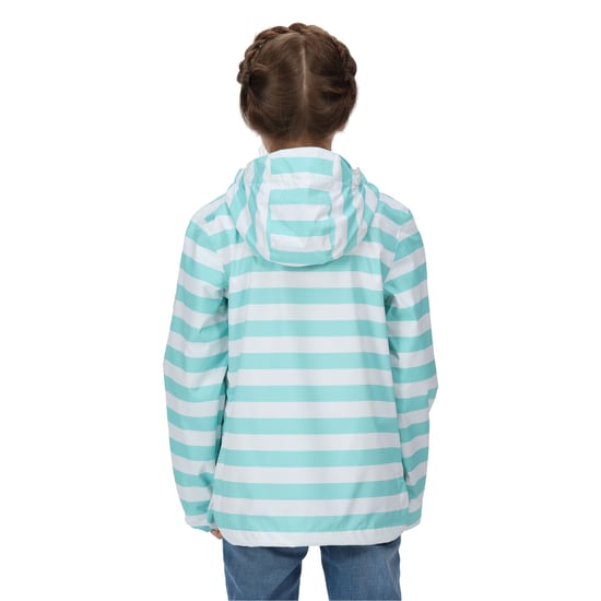 Regatta Childrens/Kids Belladonna Stripe Waterproof Jacket (Aruba Blue)