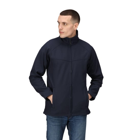 Regatta Uproar Mens Softshell Wind Resistant Fleece Jacket (Navy/Navy)