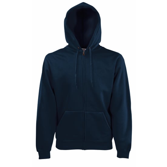 Fruit Of The Loom Mens Premium 70/30 Hooded Zip-Up Sweatshirt / Hoodie (Deep Navy)