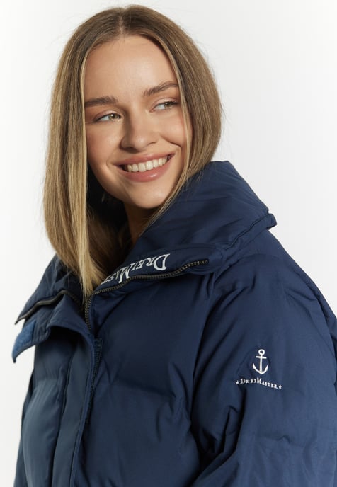 Dreimaster Winterjas met vulling Dames marine - Image 5