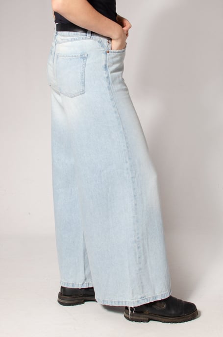 Denim High Rise Palazzo Jeans