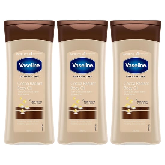 Vaseline Body Gel Oil Cocoa Radiant Cocoa Butter 200ml, 3Pk