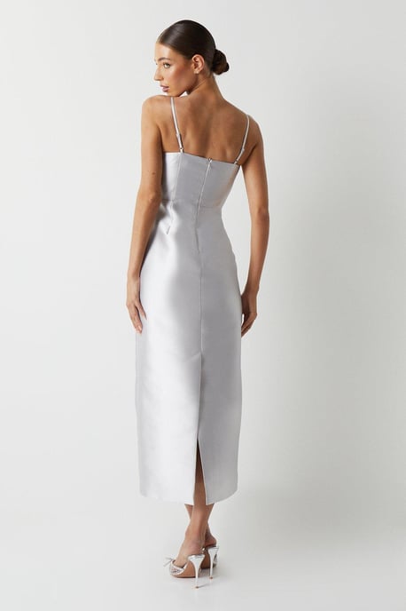 Cami Twill Column Pencil Bridesmaids Dress