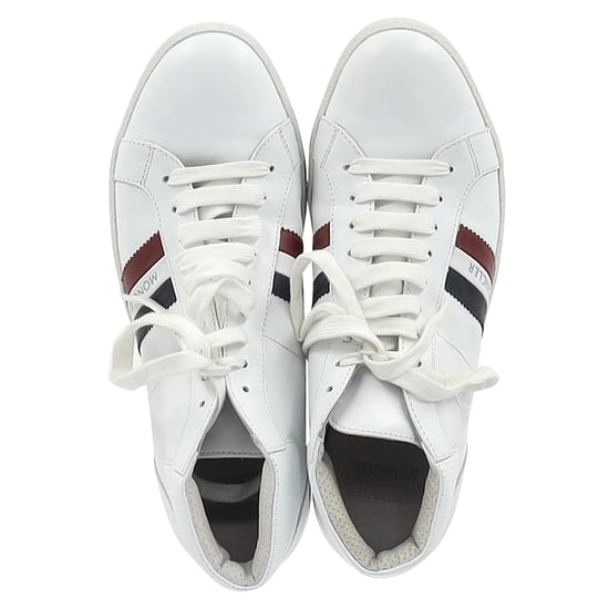 Moncler Monte Carlo Randiga Högtoppssneakers i Vitt Läder - Image 4