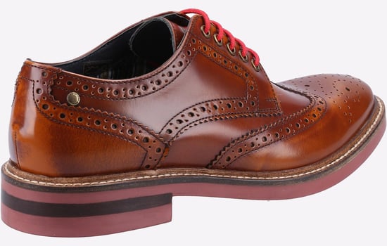 Base London Woburn Leren Heren Tan Brogues Schoenen - Image 3