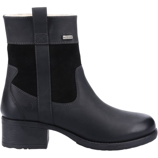 Hush Puppies Saskia Leather Women's Black Boots - Image 4