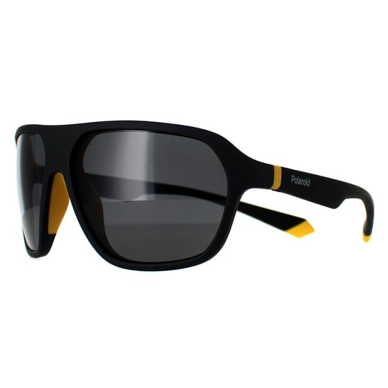 Polaroid Rectangle Unisex Matte Black Yellow Grey Polarized PLD 2152/S