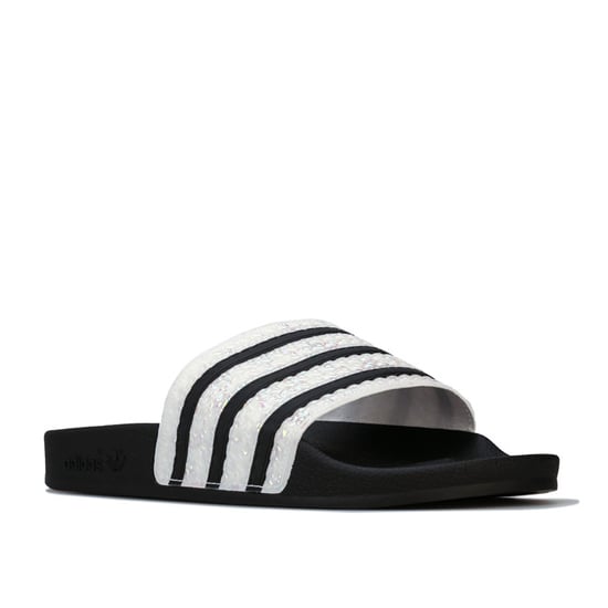 Women's adidas Originals Adilette Slide Sandals in Black - Image 3