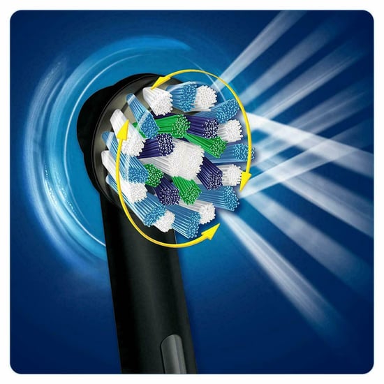 Oral-B CrossAction Black Toothbrush Heads Pack Of 4 Replacement Refills