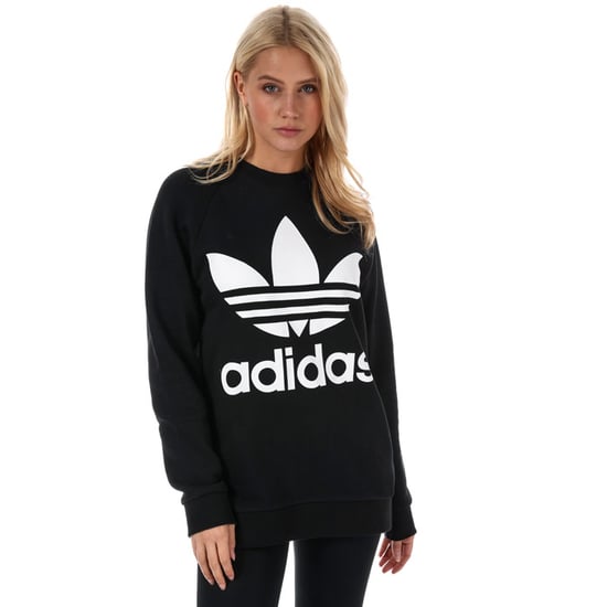 Women's adidas Originals Trefoil Oversize Sweatshirt in Black - Image 1