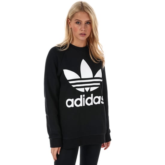 Women's adidas Originals Trefoil Oversize Sweatshirt in Black - Image 4
