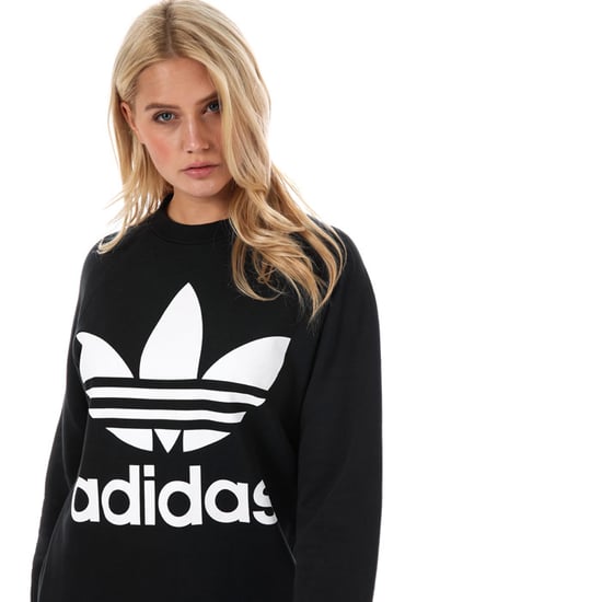 Women's adidas Originals Trefoil Oversize Sweatshirt in Black - Image 5