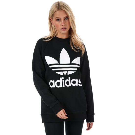 Women's adidas Originals Trefoil Oversize Sweatshirt in Black - Image 6