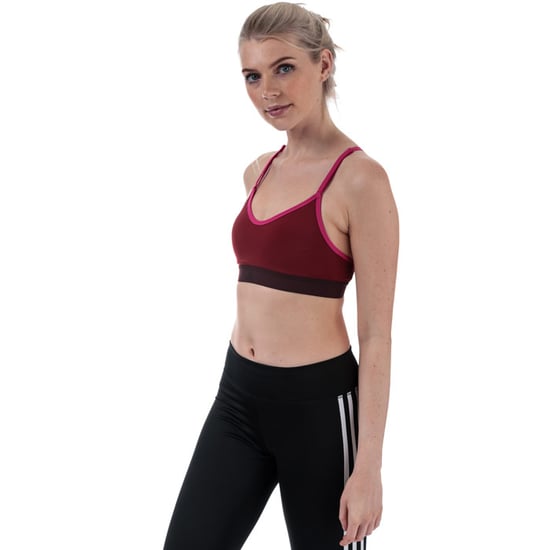 Women's adidas All Me Bra in Burgundy - Image 4