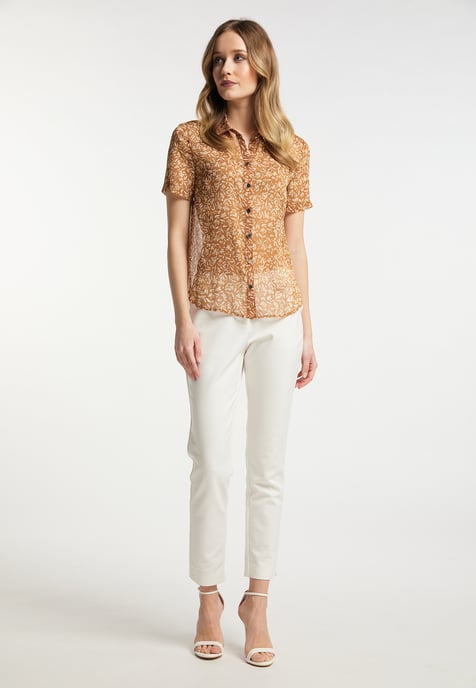Dreimaster Blouse Dames kameel - Image 2