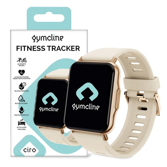 Fitness Tracker 25 Sports Modes&IP68 Water Protection, Cream