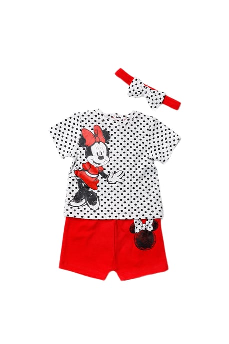Minnie Mouse Print Cotton 3-Piece Baby Gift Set