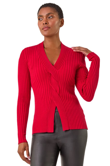 Cable Split Detail Rib Jumper