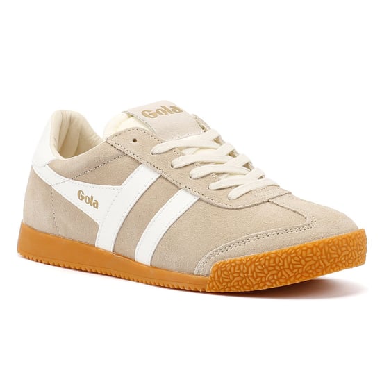 Gola Elan Suede Women's Bone/White Trainers - Image 2