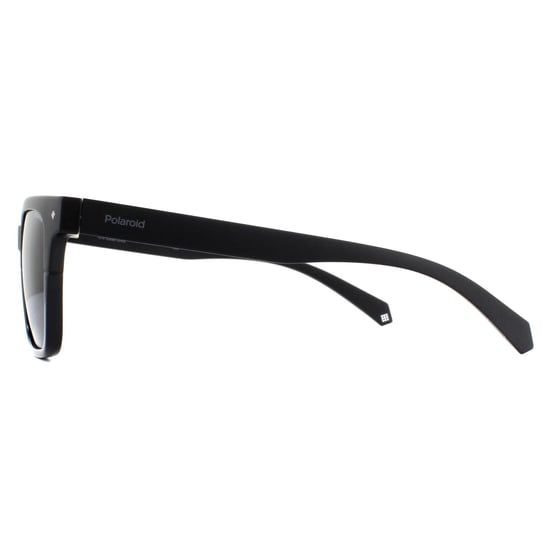 Polaroid Square Unisex Black Grey Polarized Sunglasses