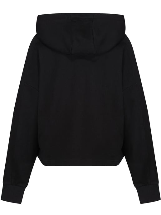 Luke 1977 Womens Cobra Cropped Workout Hoodie in Black