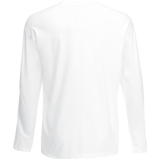 Fruit Of The Loom Heren Valuegewicht T-shirt met ronde hals en lange mouwen (Wit) - Image 2