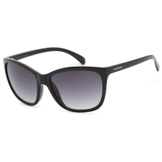 Calvin Klein Dark Grey Gradient Lens Black Sunglasses