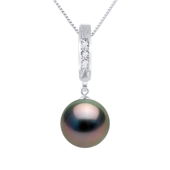 DIADEMA - Necklace - Diamonds - Tahitian Pearl - White Gold