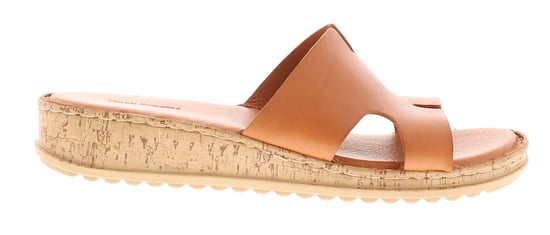 Hush Puppies Womens Sandals Low Wedge Eloise Leather Slip On tan - Image 2