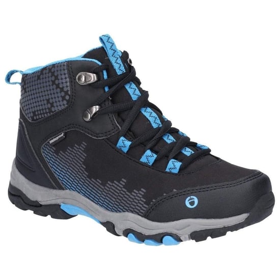 Cotswold Kinderen/Kinderen Ducklington Lace Up Wandelschoenen (ZWART/BLAUW) - Image 1