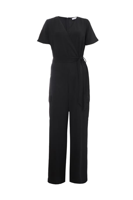 Black Wrap Palazzo Jumpsuit