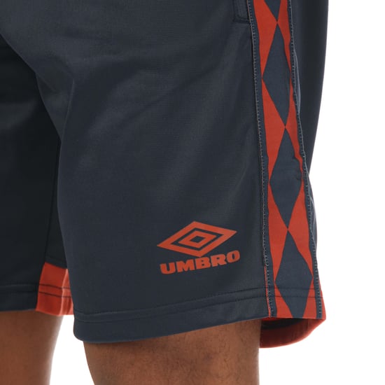 Men's Umbro Diamond Taped Tricot Shorts in Navy