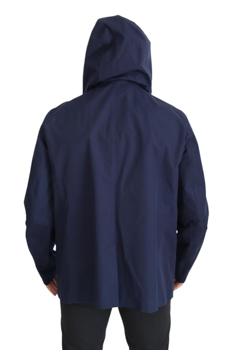Dolce & Gabbana Blå Huva Dubbelknäppt Kappa Herrjacka - Image 3