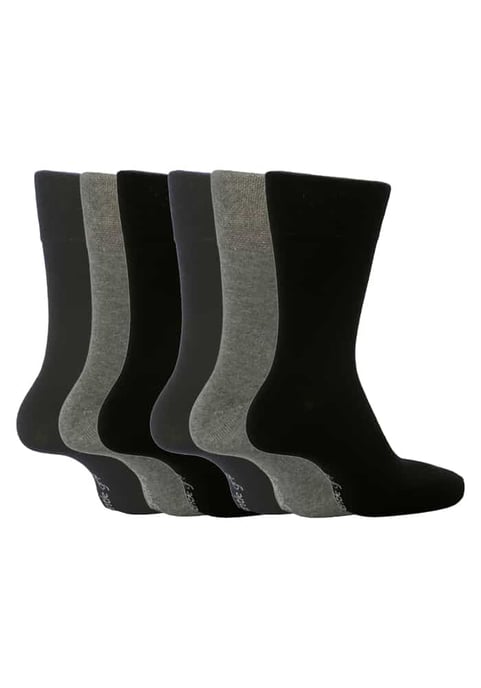 Gentle Grip - 6 Pairs Mens Gentle Grip Non Elastic Socks - MGG101 - Image 1
