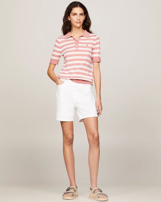 Tommy Hilfiger Lyocell Short Sleeve Womens Polo Sweatshirt - Image 3