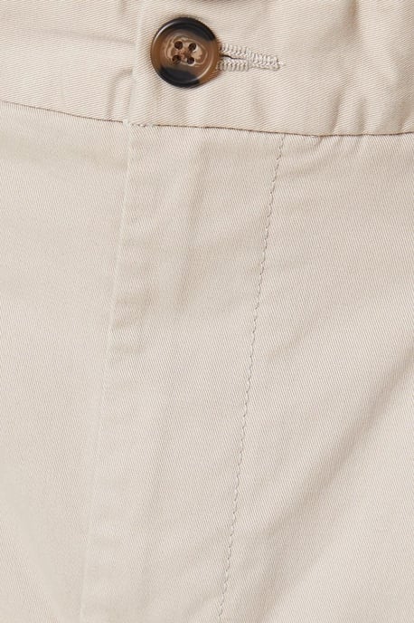 Burton Mens Beige Chino Trousers Cotton Blend Elastane Tapered Fit