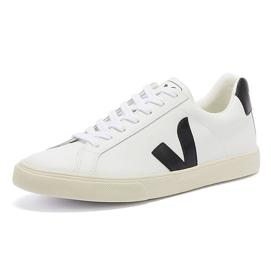 Veja Esplar Leather Damestrainers - (Extra Wit/Zwart) - Image 3