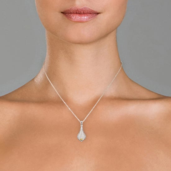 Orphelia Dames 925 Sterling Zilveren Ketting met Hanger - Zilver/Goud ZH-4880 - Image 4