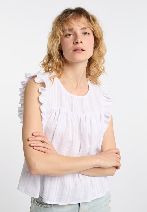 Dreimaster Blouse Dames wit - Image 5