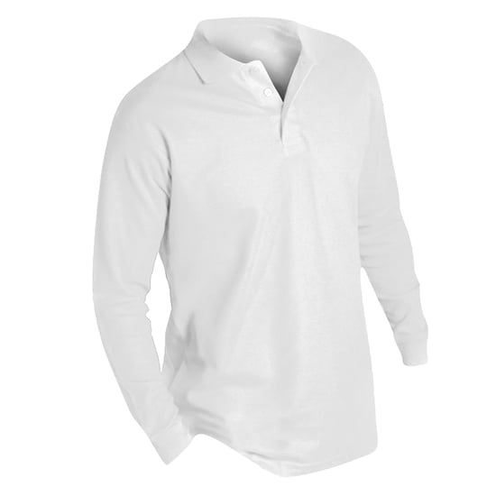 SOLS Heren-Winter II Poloshirt met lange mouwen van Piqué katoen (Wit) - Image 3