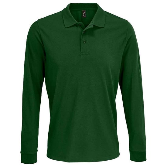 SOLS Unisex Adult Prime Pique Long-Sleeved Polo Shirt (Bottle Green)